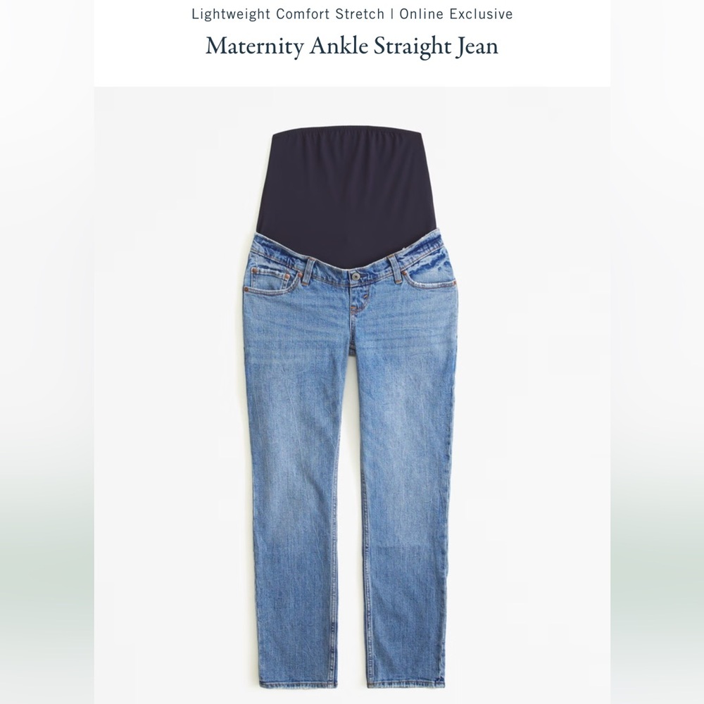 Abercrombie maternity ankle straight jeans